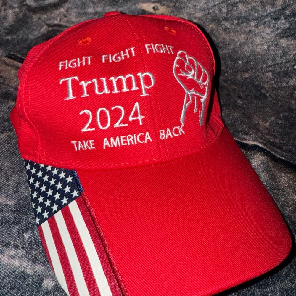 Fight, Fight, Fight Trump 2024 Cap-Take America Back Cap (Velcro) MAGA